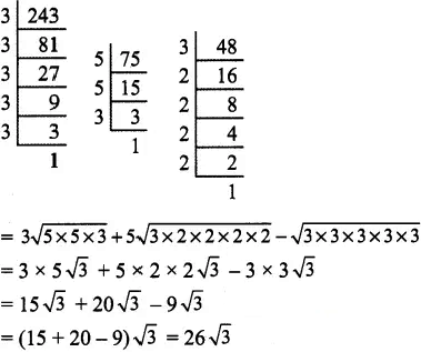 Simplify The Following Using Addition And Subtraction Properties Of Surds I 5 3 18 3 2 3 Ii 4 3 5 2 2 5 3 3 5 Sarthaks Econnect Largest Online Education Community