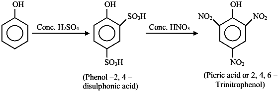 disulphuric acid is treated with conc