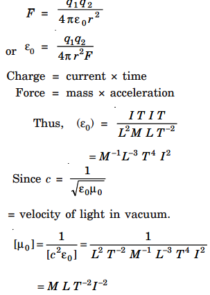 data Ydmyge Kontinent Let (ε0) denote the dimensional formula of the permittivity of the vacuum,  and (µ0) that of the permeability of the vacuum. - Sarthaks eConnect |  Largest Online Education Community