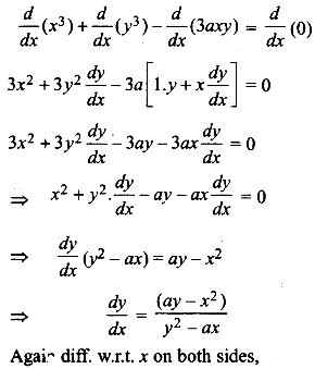 If X 3 Y 3 3axy 0 Then Prove That D 2y Dx 2 2a 2xy Ax Y 2 3 Sarthaks Econnect Largest Online Education Community