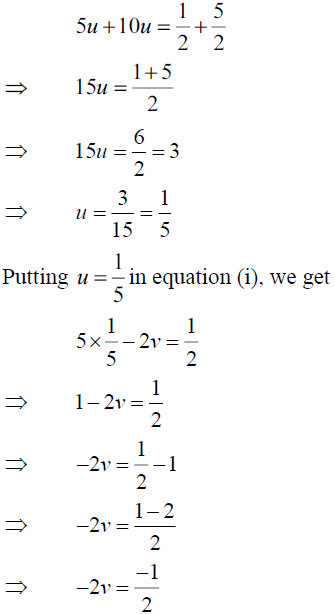 Solve The Following Systems Of Equations 5 X 1 2 Y 1 1 2 10 X 1 2 Y 1 5 2 Where X 1 And Y 1 Sarthaks Econnect Largest Online Education Community