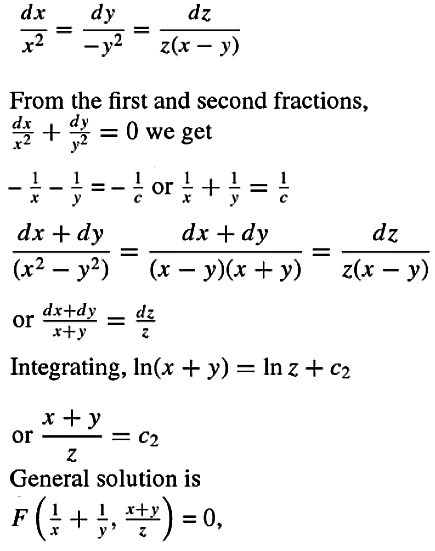 find the general solutions of the following partial differential equation: z(x-y)=px2-qy2