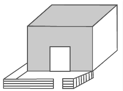 There is a rectangular lawn 20m long and 6m wide in front of a house (Fig. 6.12). It is fenced along the two smaller sides and one longer side leaving a gap of 4m for the entrance. Find the length of fencing.