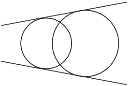 Only two common tangents can be drawn to two intersecting circles.