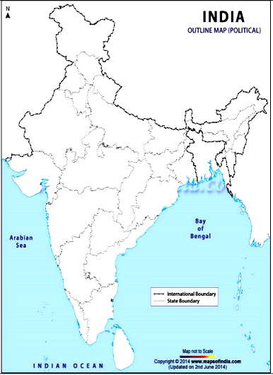 On the outline political map of India provided to you, locate and label ...