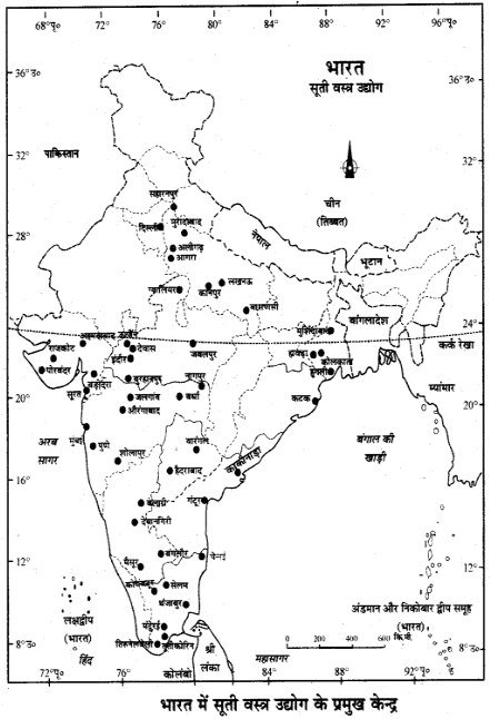 तमिलनाडु राज्य की अधिकांश सूती वस्त्र मिलें सस्ती जलविद्युत शक्ति की उपलब्धता के कारण ही स्थापित हुई हैं।