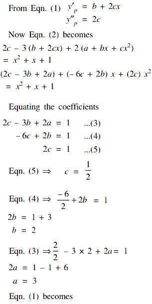 Solve By The Method Of Undetermined Coefficients Y 3y 2y X 2 X 1 Sarthaks Econnect Largest Online Education Community