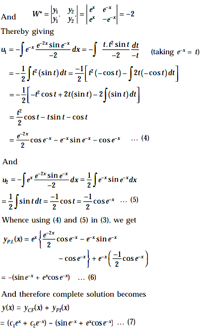 Solve D 2 1 Y E 2xsine X Using Method Of Variation Of Parameter Sarthaks Econnect Largest Online Education Community