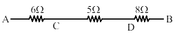 The equivalent resistance between A and B is: