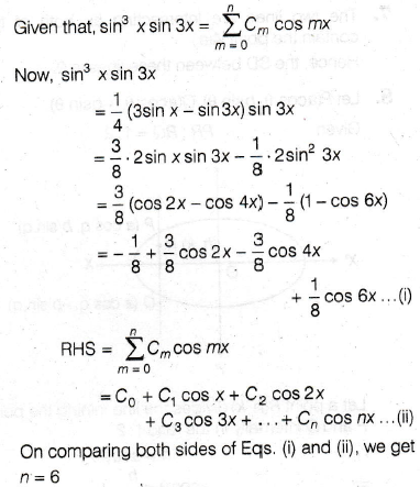 If Sin 3 X Sin 3x From M 0 To N Cm Cos Mx Where C0 C1 C2 Sarthaks Econnect Largest Online Education Community