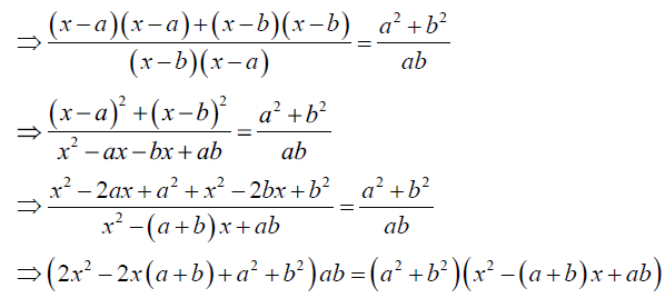 Solve The Following Quadratic Equations By Factorization X A X B X B X A A B B A
