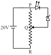 A potential divider circuit is connected