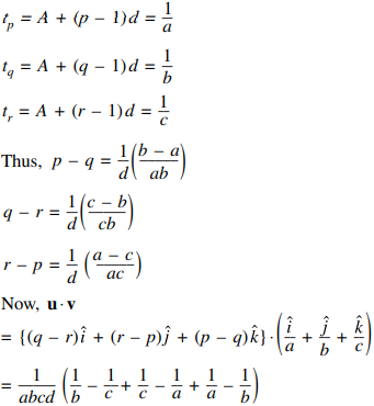 If A B And C Are The Pth Qth And Rth Terms Of An Hp And Vector U Q R I R B J P Q K And Vector