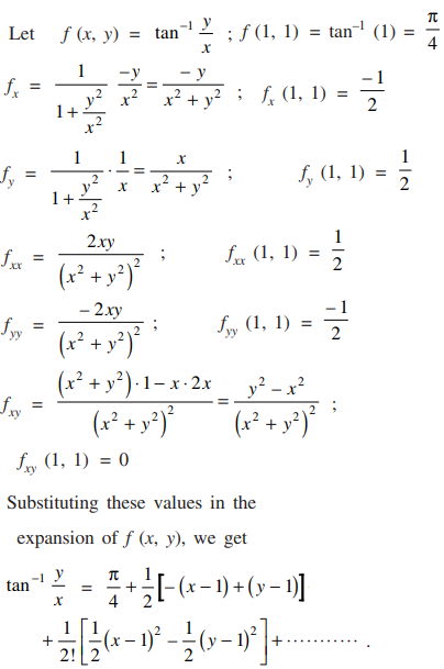 Expand Tan 1y X About The Point 1 1 Using Taylor S Theorem Up To The Second Degree Terms Sarthaks Econnect Largest Online Education Community