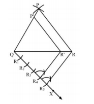 Construct a ΔPQR , in which PQ = 6 cm, QR = 7 cm and PR 
