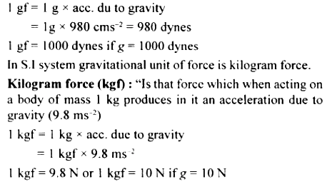 Billedhugger laver mad fraktion 1. Name and define gravitational units of force in CGS and S.I. system. 2.  A force of 5 kgf acts on a body. - Sarthaks eConnect | Largest Online  Education Community
