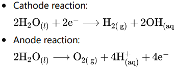 Electrolysis of Water - समीकरण, आरेख और प्रयोग_70.1