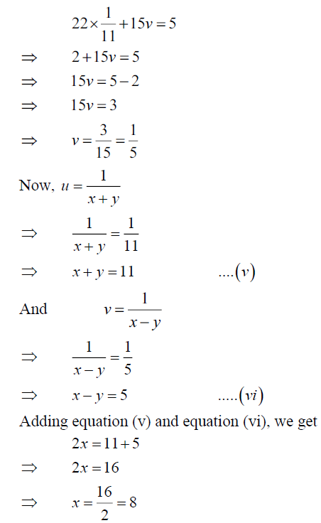 Solve The Following Systems Of Equations 22 X Y 15 X Y 5