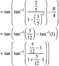 tan-1{2tan-1(1/5) - π/4}
