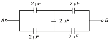 In the following circuit, the equivalent capacitance