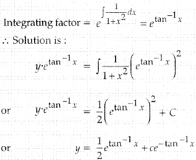 Solve The Differential Equation 1 X 2 Dy Dx Y E Tan 1 X Sarthaks Econnect Largest Online Education Community