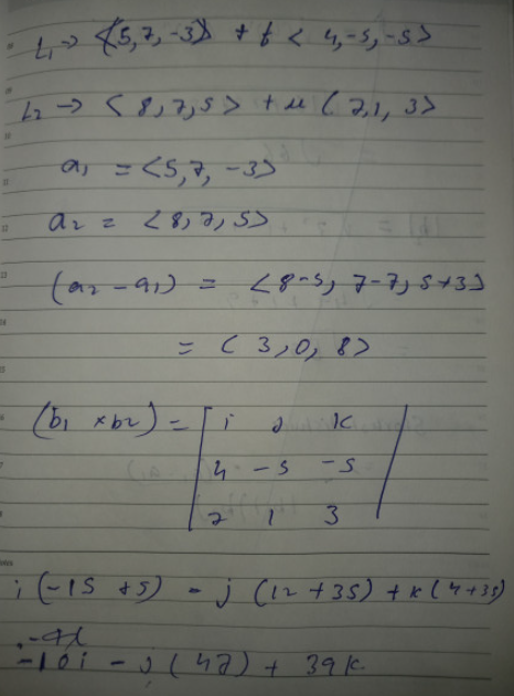 Calculation of b1xb2