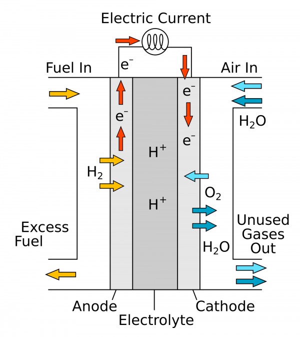 hydrogen-oxygen fuel cell