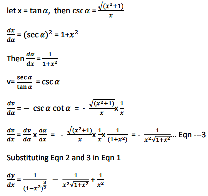 Substituting Eqn 2 and 3 in Eqn 1