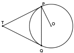 Two tangents TP and TQ are drawn to a circle