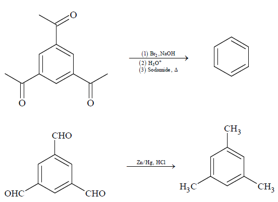The reaction(s) leading to the formation of 1,3,5-trimethylbenzene
