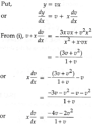 Find The Particular Solution Of The Differential Equation 3xy Y 2 Dx X 2 Xy Dy 0 For X 1 Y 1 Sarthaks Econnect Largest Online Education Community