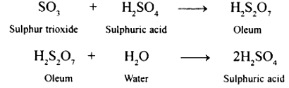 trioxide sulphur sulphuric reacting sarthaks involved