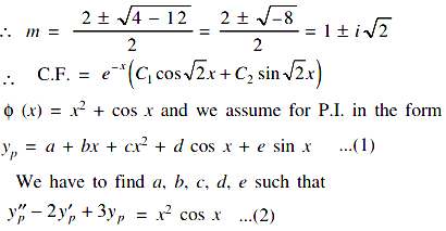 dx undetermined coefficients 2y 3y cosx