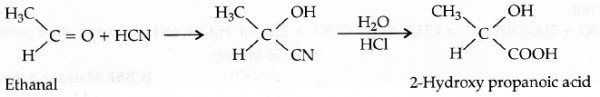 Ethanol to 2-hydroxyl propanoic acid