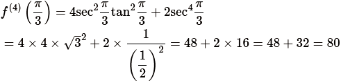Fourth derivative of f(x)