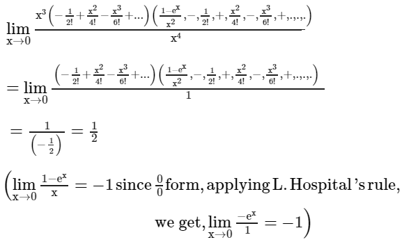 The Integer N For Which Lim X 0 Cosx 1 Cosx Ex Is A Finite Non Zero Number Is Sarthaks Econnect Largest Online Education Community