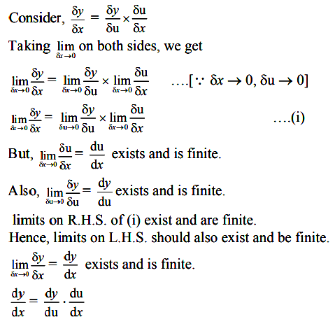 If Y F U Is A Differentiable Function Of U And U G X Is A Differentiable Function Of X Then Sarthaks Econnect Largest Online Education Community