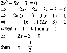 Solve The Following Equation By Factorization I 2x 2 5x 3 0 Sarthaks Econnect Largest Online Education Community