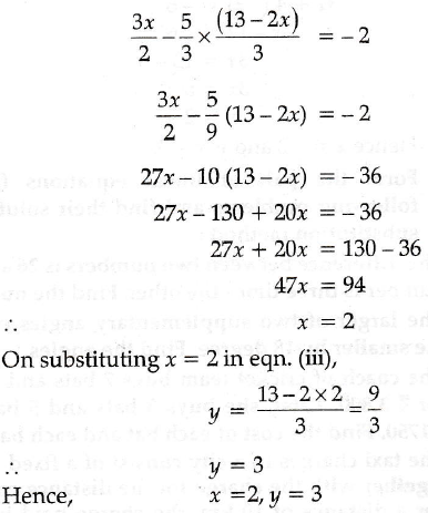 Solve The Following Pairs Of Linear Equations By The Substitution Method 3x 2 5y 3 2 X 3 Y 2 13 6 Sarthaks Econnect Largest Online Education Community