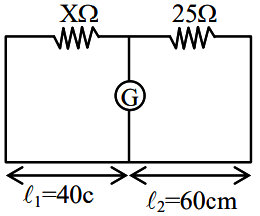 The resistance per centimeter of a meter bridge wire is r