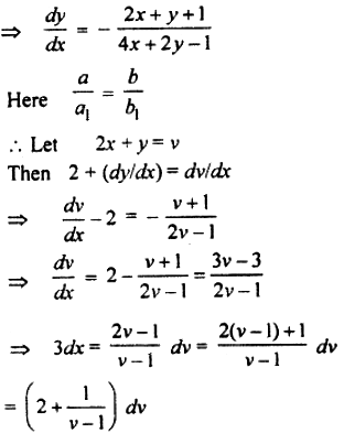 Solve The Differential Equations 2x Y 1 Dx 4x 2y 1 Dy 0 Sarthaks Econnect Largest Online Education Community