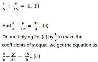 Solve The Following System Of Equations By Elimination Method X 6 Y 15 4 X 3 Y 12 19 4 Sarthaks Econnect Largest Online Education Community