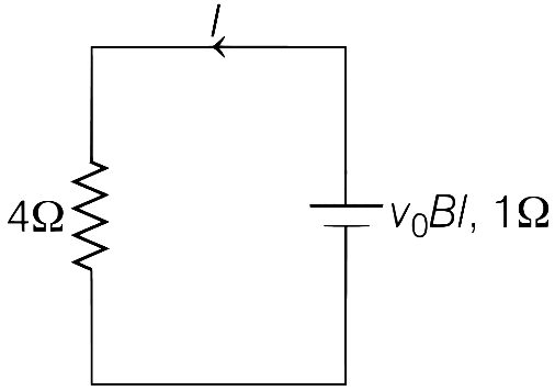 The equivalent circuit can be drawn as