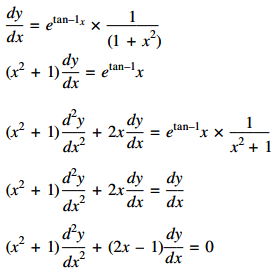 If Y E Tan 1x Show That X 2 1 D 2y Dx 2 2x 1 Dy Dx 0 Sarthaks Econnect Largest Online Education Community