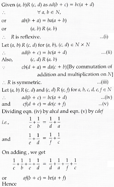 Let N Denote The Set Of All Natural Numbers And R Be The Relation On N X N Defined By A B R C D If Ad B C