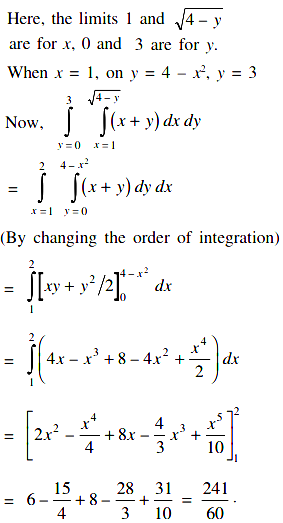 Change The Order Of Integration And Hence Evaluate X Y Dxdy For X Y 0 3 1 4 Y Sarthaks Econnect Largest Online Education Community