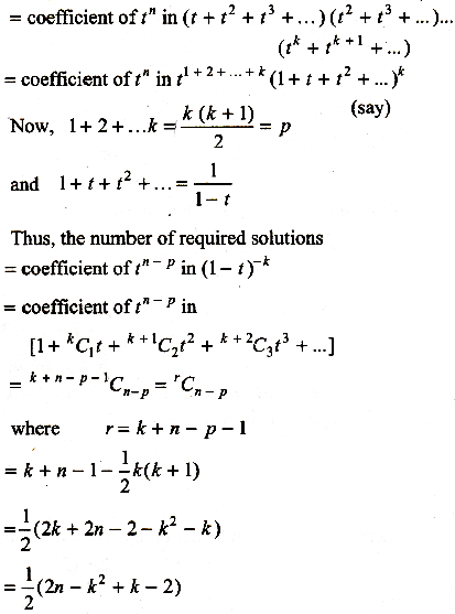 Let N And K Be Positive Integers Such That N K K 1 2 The Number Of Solutions X1 X2 Xk X1 1 Sarthaks Econnect Largest Online Education Community
