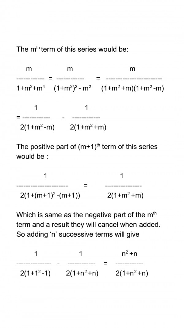 Find The Sum Up To N Terms Of The Given Series 1 1 1 2 1 4 2 1 2 2 2 4 3 1 3 2 3 4 N Sarthaks Econnect Largest Online Education Community