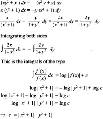 Solve The Differential Equation Xy 2 X Dx X 2y Y Dy 0 Sarthaks Econnect Largest Online Education Community
