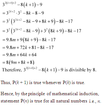 Prove The Following By Using The Principle Of Mathematical Induction For All N N 3 2n 2 8n 9 Is Divisible By 8 Sarthaks Econnect Largest Online Education Community